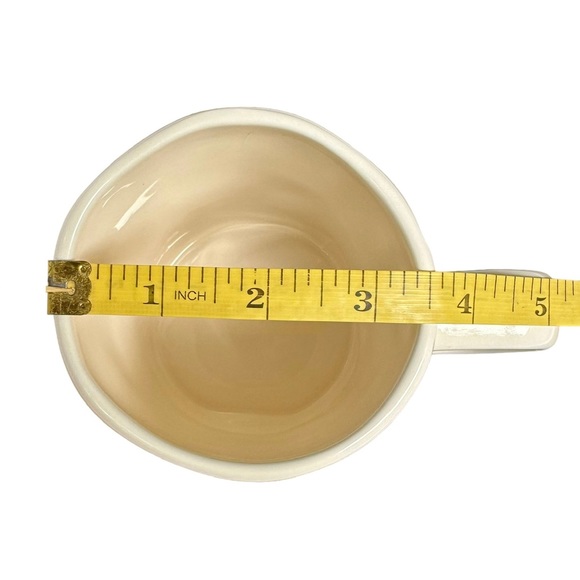 Rae Dunn COURAGE Mug Coffee Tea White Black Large Letters Dimples NWT 2017 OG - Picture 13 of 14